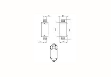 Теплообменник 12л на трубе д.120 (AISI 439) 2