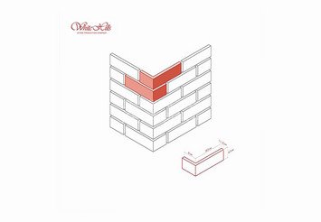 Декоративный камень White Hills Бремен Брик 308-95, Design угловой 1