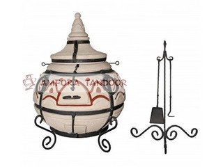 Тандыр керамический Амфора "Восточный" /стойка в комплекте/