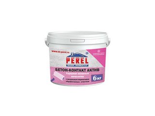 Бетон-контакт с антисептиком и визуальным индикатором Perel Rof, розовый 8 л