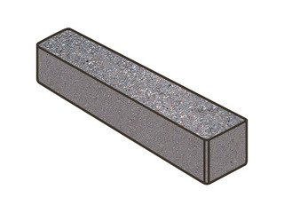 Тротуарная плитка Готика, Ригель Premiun Gold, 360x80x80 мм, цвет Голд 13