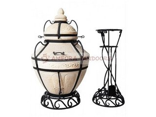 Тандыр керамический Амфора "Аладдин" (в комплекте со стойкой под крышку и подставкой под тандыр)