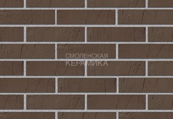 Кирпич облицовочный керамический ЖКЗ Темно-коричневый Скала 1НФ 2