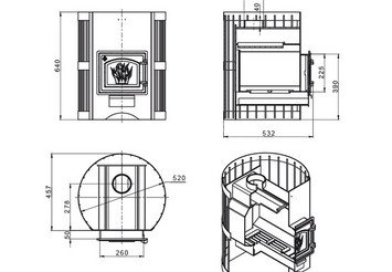 Печь ВЕЗУВИЙ Скиф Стандарт 16 (ДТ-3) б/в 4