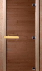 Дверь бан. DW 2100*800 кор. ольха-липа, БРОНЗА (00018)