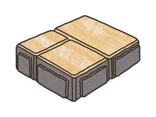 Тротуарная плитка Готика, "Старый Город Natur", 60 мм, янтарь