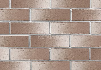 Клинкер фасадный ЛСР «Нарвик» коричневый с белым винтаж 2