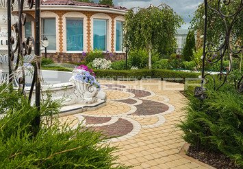 Тротуарная плитка BRAER Классико круговая, Песочный 5