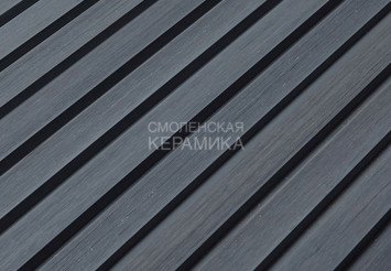 Фасадная (стеновая) реечная панель CM WALL, 219х26х3000 мм, EBONY (Серый) 2