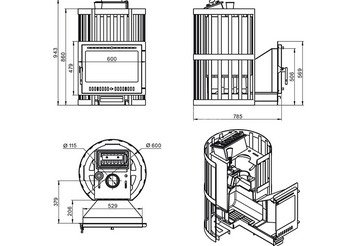 Печь ВЕЗУВИЙ Ураган Ковка 22 Панорама 