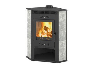 Печь-Камин ASTON 11кВт (180 м3) угловой Ø 150мм Талькохлорит