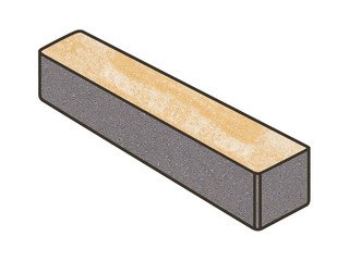 Тротуарная плитка Готика, "Ригель Natur", 100 мм, янтарь