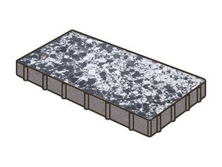 Гранитная тротуарная плитка Готика, Плита Granite FINO, 600x200x100, Диорит