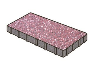 Гранитная тротуарная плитка Готика, Плита Granite FINO, 600x200x100, Емельяновский