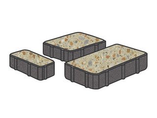 Гранитная тротуарная плитка Готика, Новый город Granite FINO, Зарф