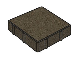 Тротуарная плитка Готика, "Квадрат Profi", 200x200x60 мм, темно-серый