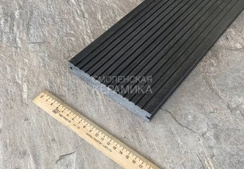 Террасная доска Latitudo Solid полнотелая 150x21x4000 мм, Графит 5