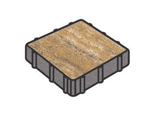 Тротуарная плитка Готика, "Квадрат Natur", 500x500x100 мм, альпин