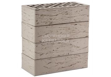 Кирпич лицевой керамический ЛСР Серый рустик, 1НФ 5