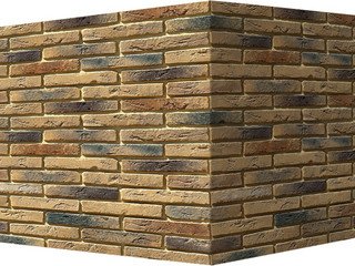 Декоративный камень 380-45 White Hills "Остия Брик" (Ostia Brick), коричневый, угловой