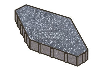 Гранитная тротуарная плитка Готика, Зарядье Granite FINO, 600x400x100, Суховязкий 1