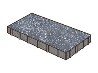 Гранитная тротуарная плитка Готика, Плита Granite FINO, 800x400x80, Суховязкий
