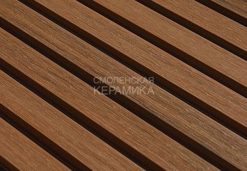 Фасадная (стеновая) реечная панель CM WALL DUAL, 219х26x3000 мм, Teak (Тик) 2