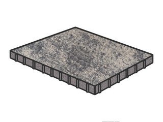 Тротуарная плитка Готика, "Плита Natur", 1000x1000x100 мм, скала