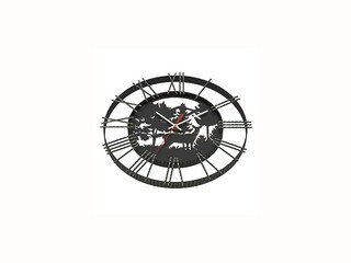 Часы кованные Везувий "Русский Лес"