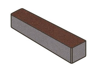 Тротуарная плитка Готика, "Ригель Profi", 100 мм, красный