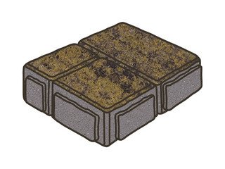 Тротуарная плитка Готика, "Старый Город Natur", 60 мм, лимончелло