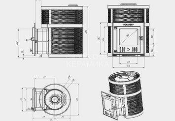 Печь чугунная для бани Технолит ИСКАНДЕР ЗК 14 (М) Ураган 4