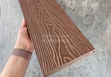 Террасная доска Latitudo Solid полнотелая 150x21x3000 мм, Каштан 4