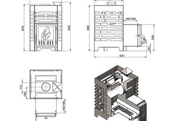 Печь для бани ASTON 12 3