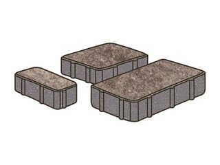Тротуарная плитка Готика, "Новый Город Natur", 60 мм, какао