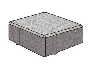 Тротуарная плитка Готика, Квадрат Premium Gold, 100x100x60 мм, цвет Голд 22 Кристалл