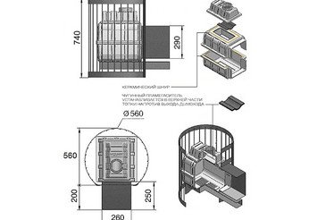Печь банная Везувий Легенда Стандарт 28 (ДТ-4) 3