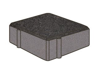 Тротуарная плитка Готика, Квадрат Premium Gold, 100x100x60 мм, цвет Голд 21