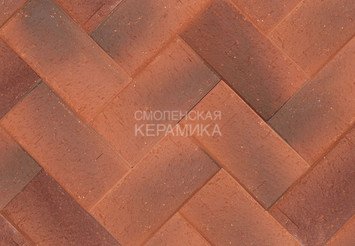 Клинкер тротуарный ЛСР ангобированный «ОКСФОРД» Умбра Классик 1