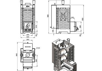 Печь для бани ASTON 20 INOX АКВА 4