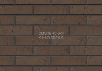 Кирпич облицовочный керамический ЖКЗ Темно-коричневый Скала 1НФ 1