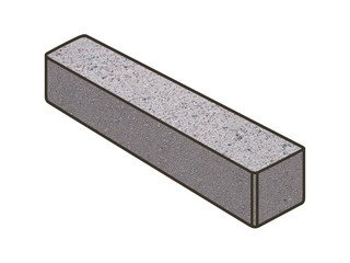 Тротуарная плитка Готика, Ригель Premiun Gold, 360x80x100 мм, цвет Голд 1