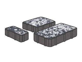 Гранитная тротуарная плитка Готика, Новый город Granite FINO, Диорит
