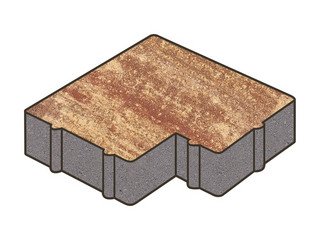 Тротуарная плитка Готика, "Калипсо Natur", 60 мм, клинкер