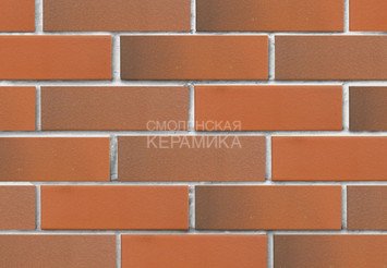 Кирпич лицевой полнотелый ЛСР Красный флэш гладкий, 1НФ 2