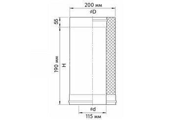 Сэндвич 0,25 м (AISI 430/0,8мм + нерж.) Ф250х350, Ferrum HF 30-50 2