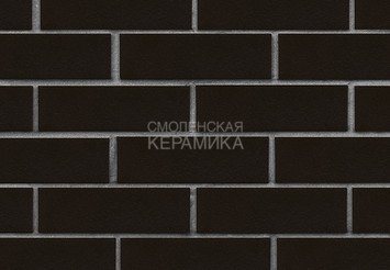 Клинкер фасадный ЛСР «Рейкьявик» черный гладкий глянцевый 1