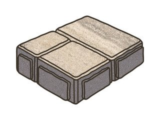 Тротуарная плитка Готика, "Старый Город Natur", 60 мм, монохром