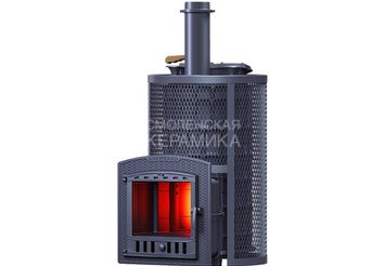 Печь чугунная для бани Технолит AVANGARD ЗК 40 (П2) Ураган круглая сетка 1