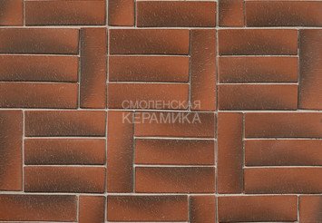 Клинкер тротуарный ЛСР ангобированный «ОКСФОРД» Умбра ЛОНГ 2